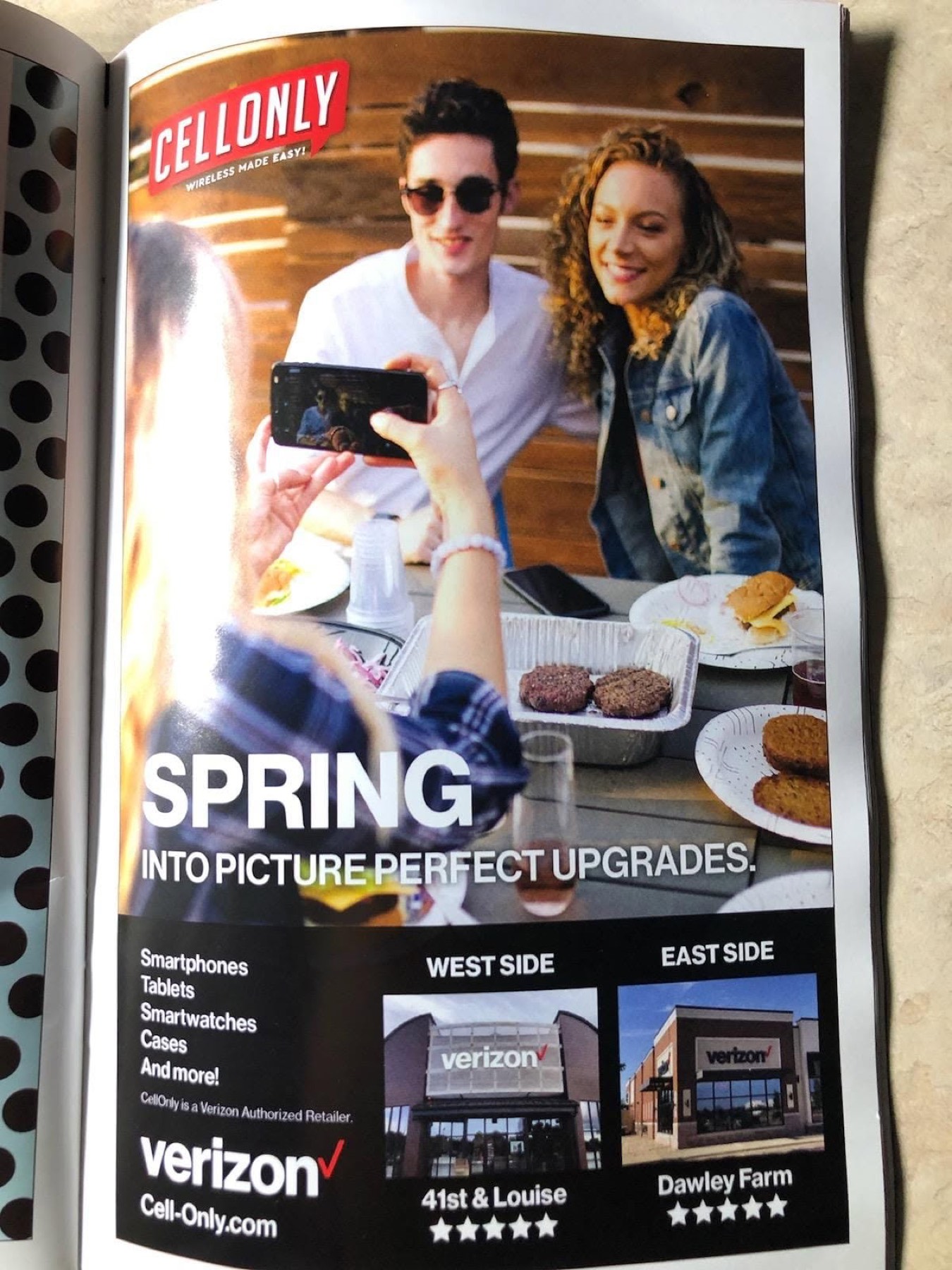CellOnly and Verizon print magazine advertisement