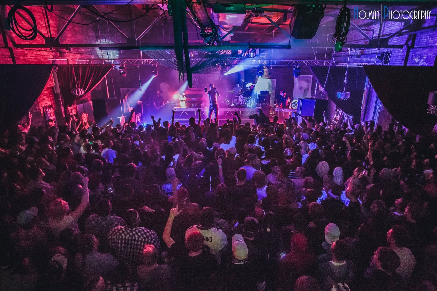 Wide concert crowd