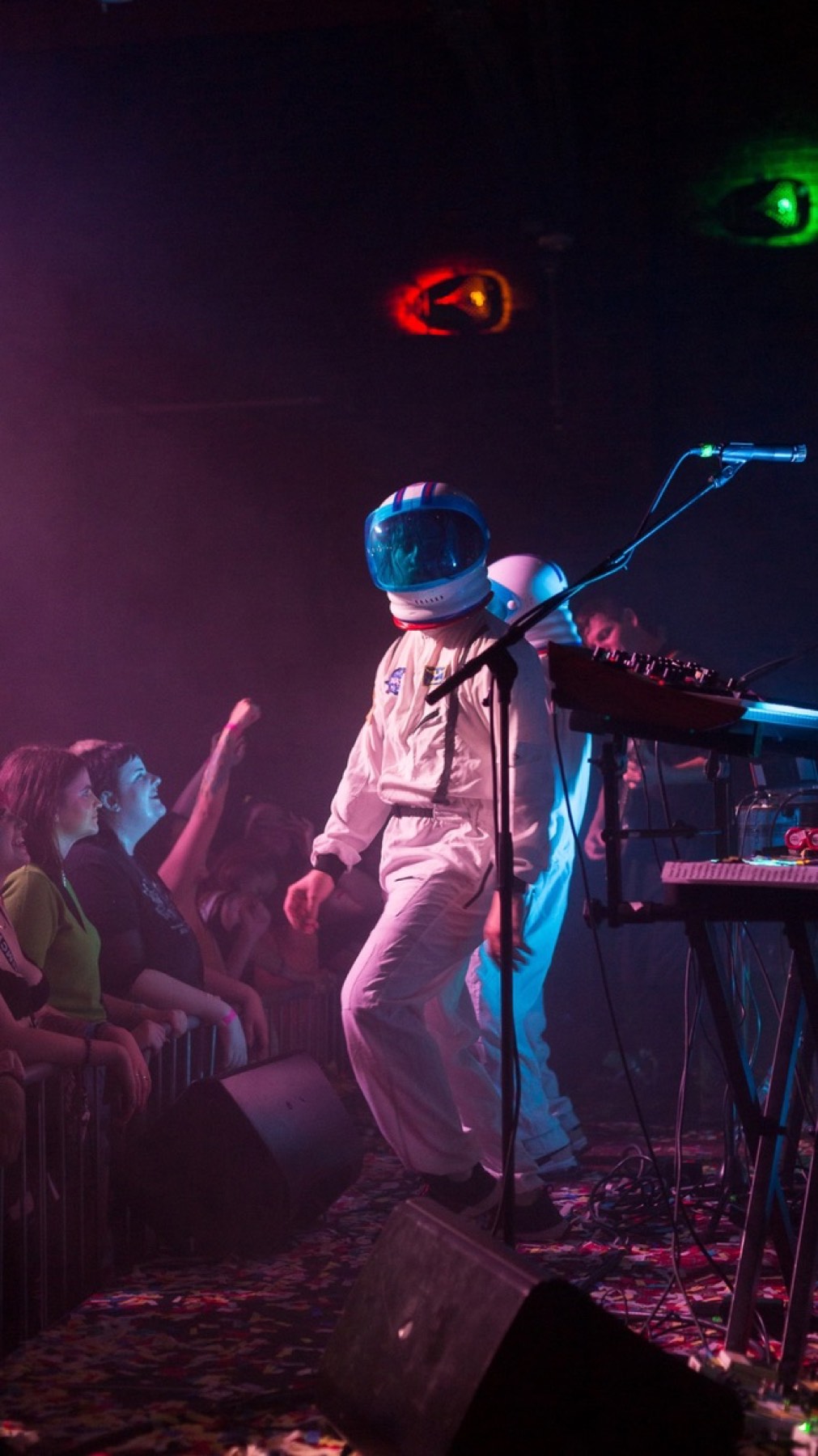 Performer in an astronaut suit