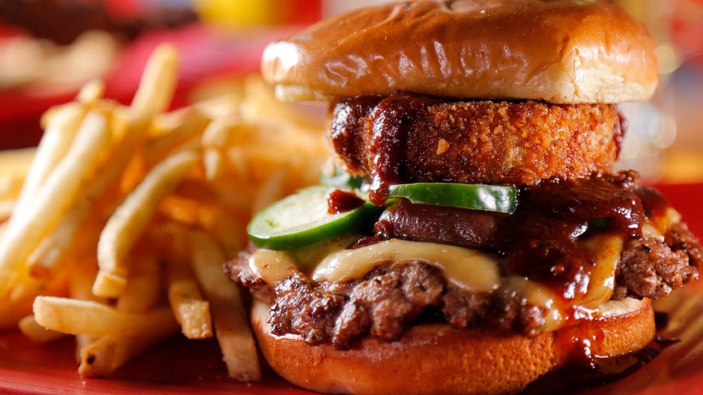 The Regret Burger, a double smash lamb burger